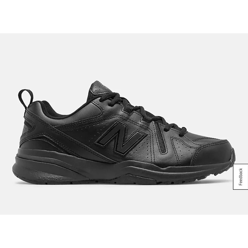 New Balance 608v4 MX608V4B Mens 9.5 Triple Black Leather Training Shoes Dad Core